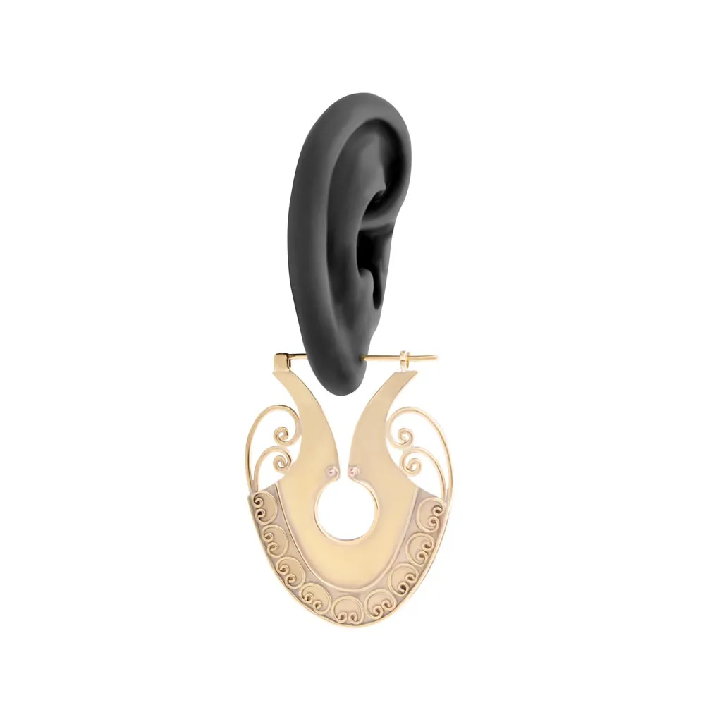 14g Greek Amphora Brass Earrings — Price Per 2