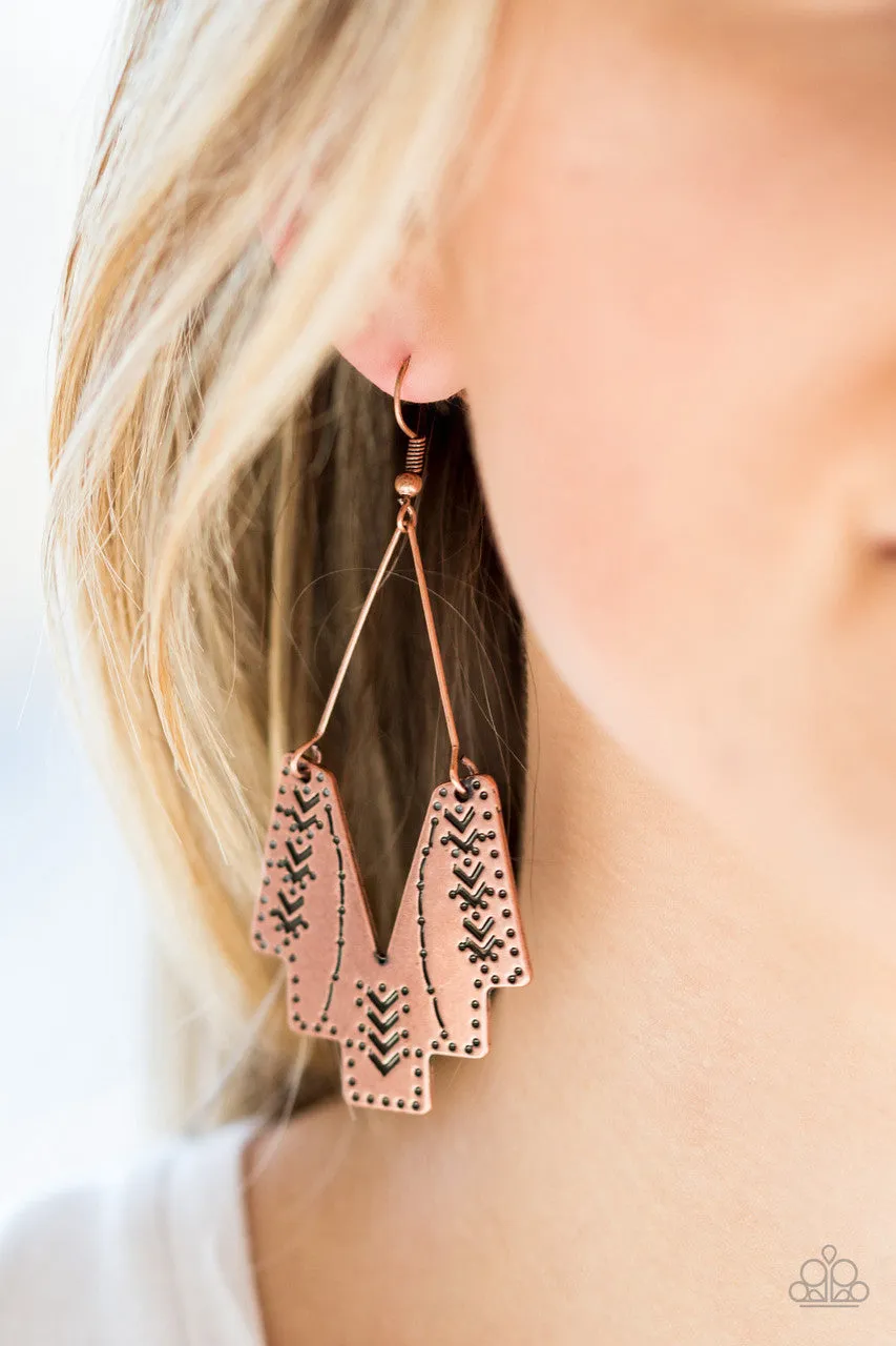 Arizona Adobe Copper Paparazzi Earrings