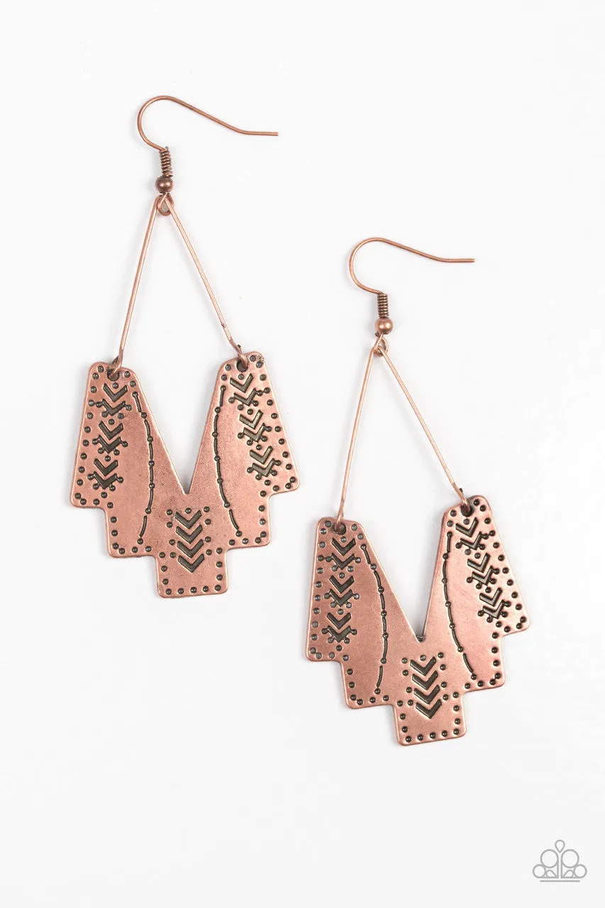 Arizona Adobe Copper Paparazzi Earrings