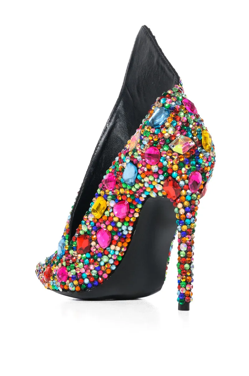 AZALEA WANG IDA EMBELLISHED PUMP IN MULTI