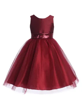 Big Girls Sequin Glitter Tulle Flower Girl Dress, Size 18.5