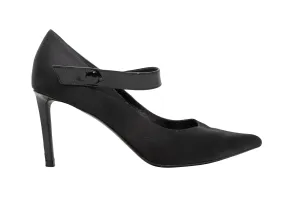 Black Celine Pointed-Toe Mary Jane Pumps Size 37.5