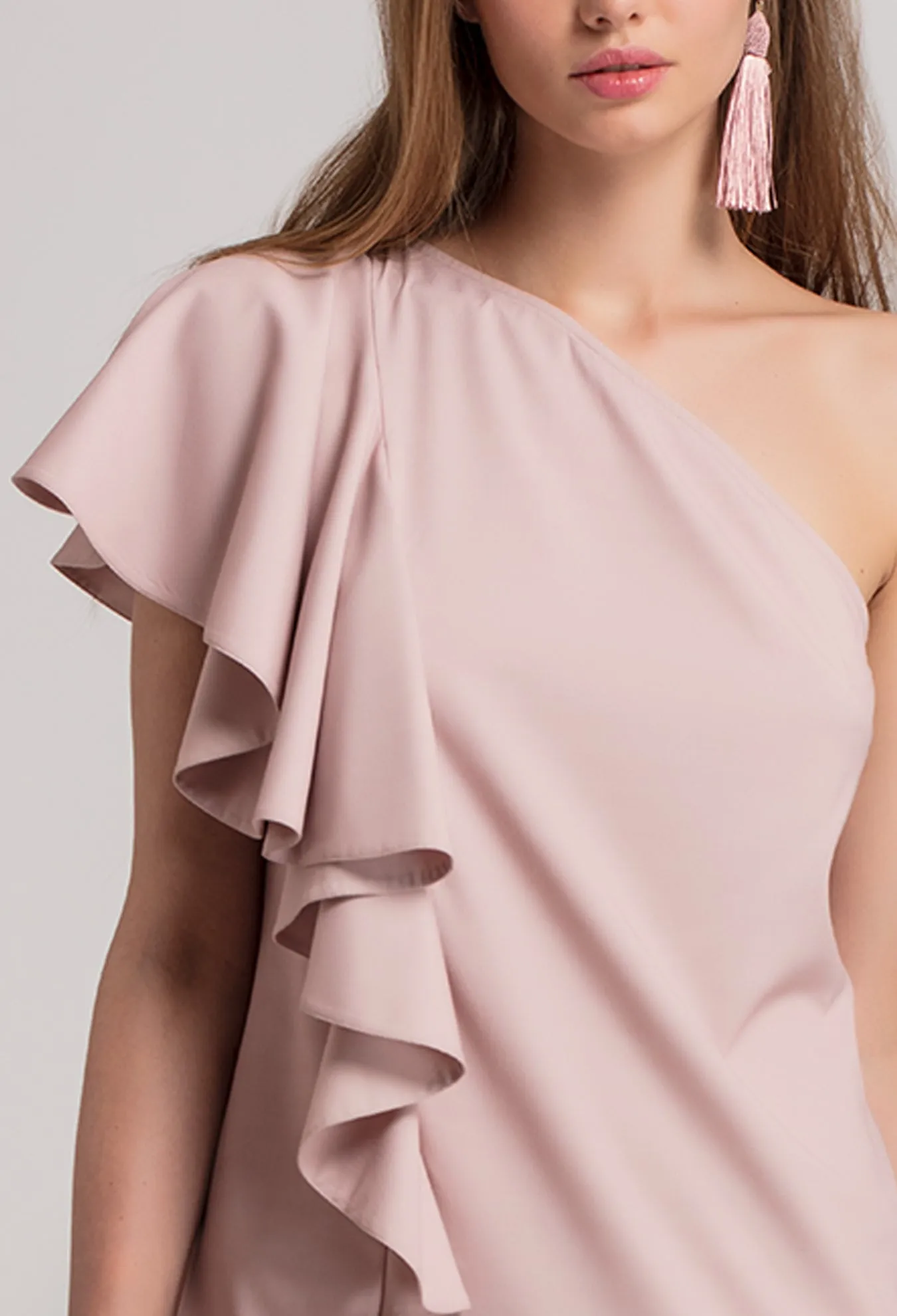 Blush One Shoulder Dress