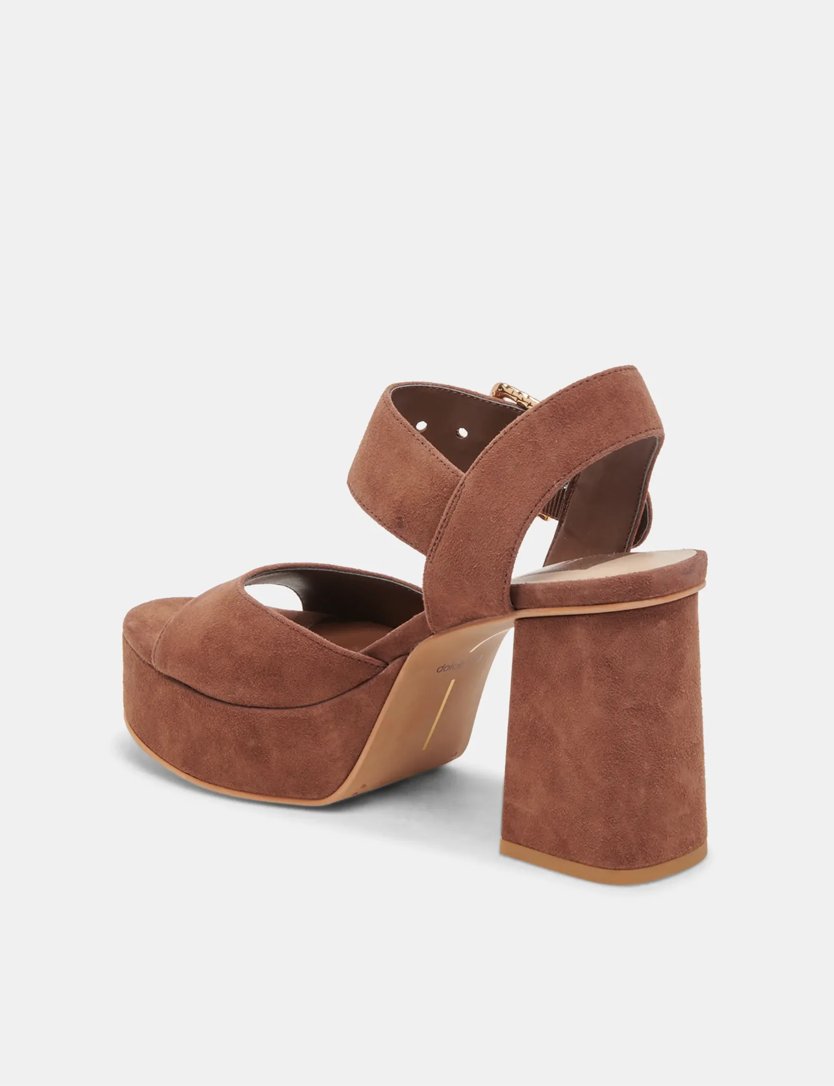 Bobby Platform Heel, Cocoa Suede