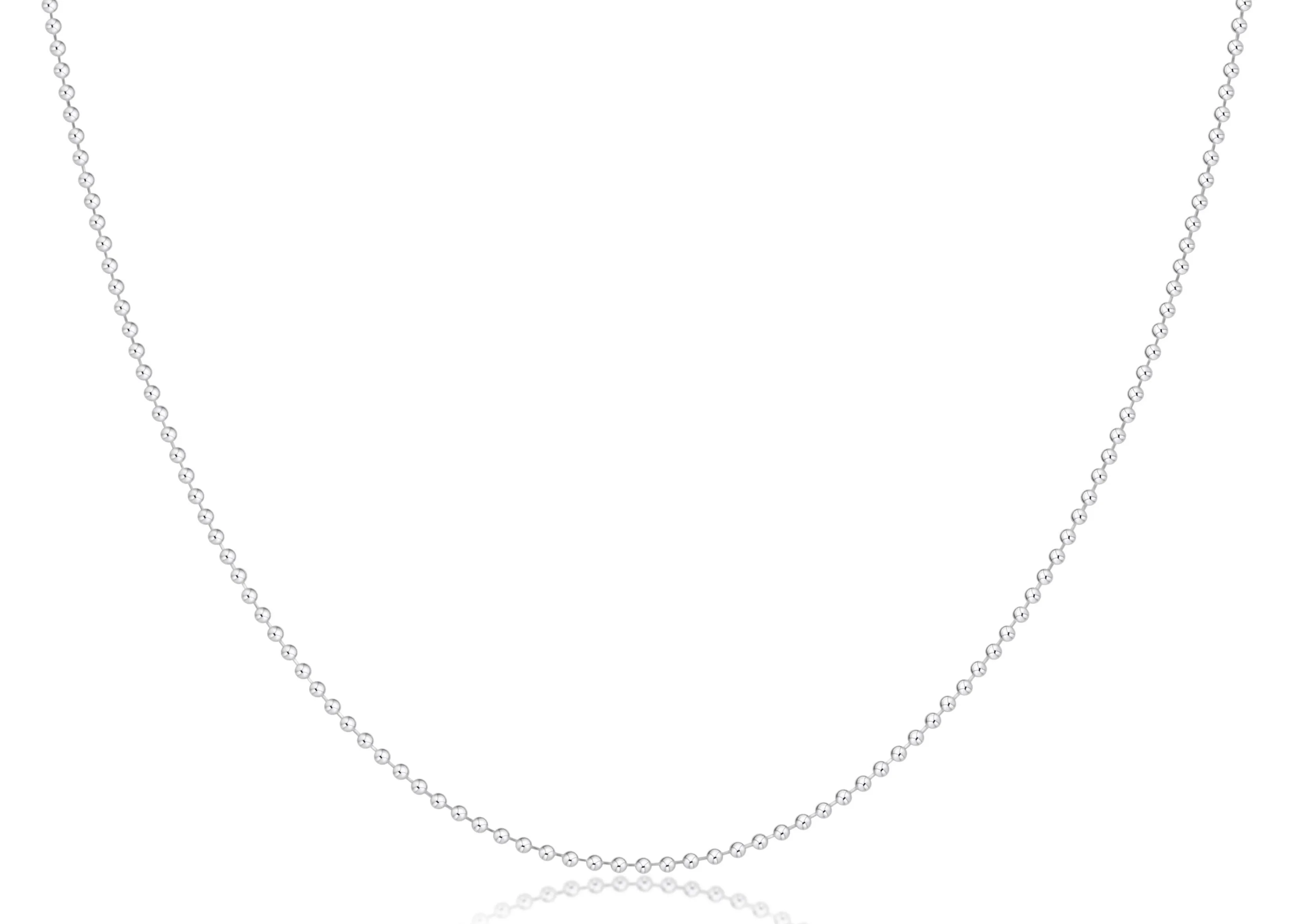 Choker Classic Beaded Chain - Sterling