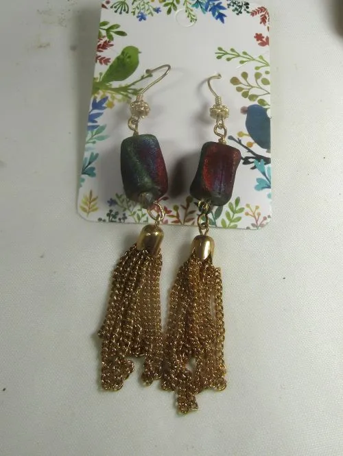 Dangling Artisan Bead Earrings