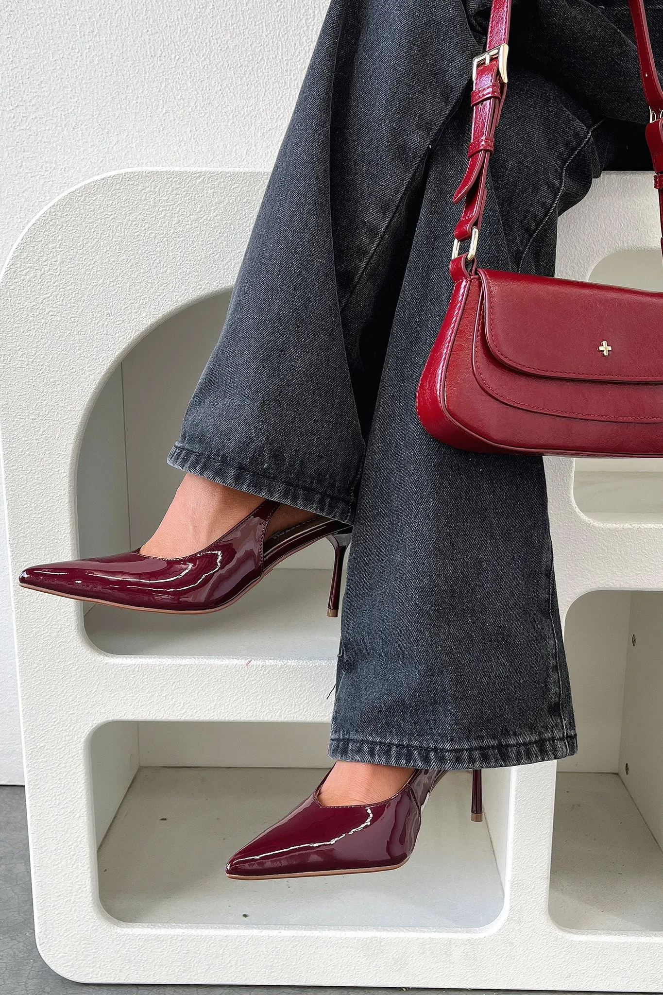 Elsa Heels - Burgundy