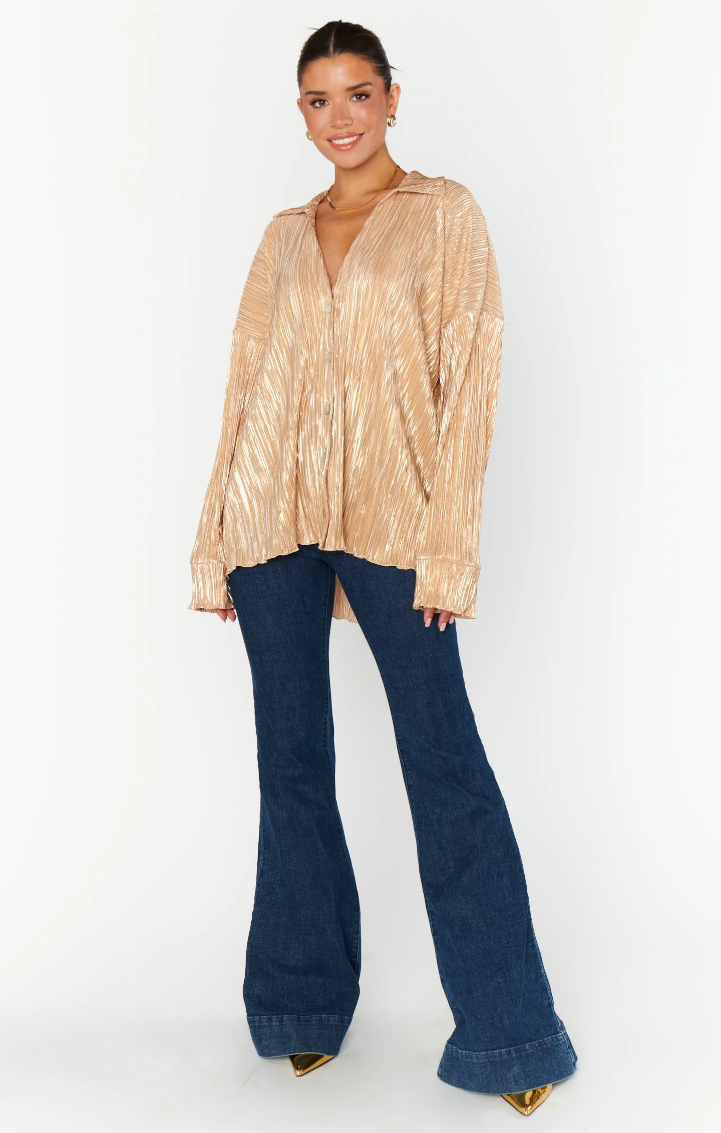 Everywhere Top ~ Gold Pleat