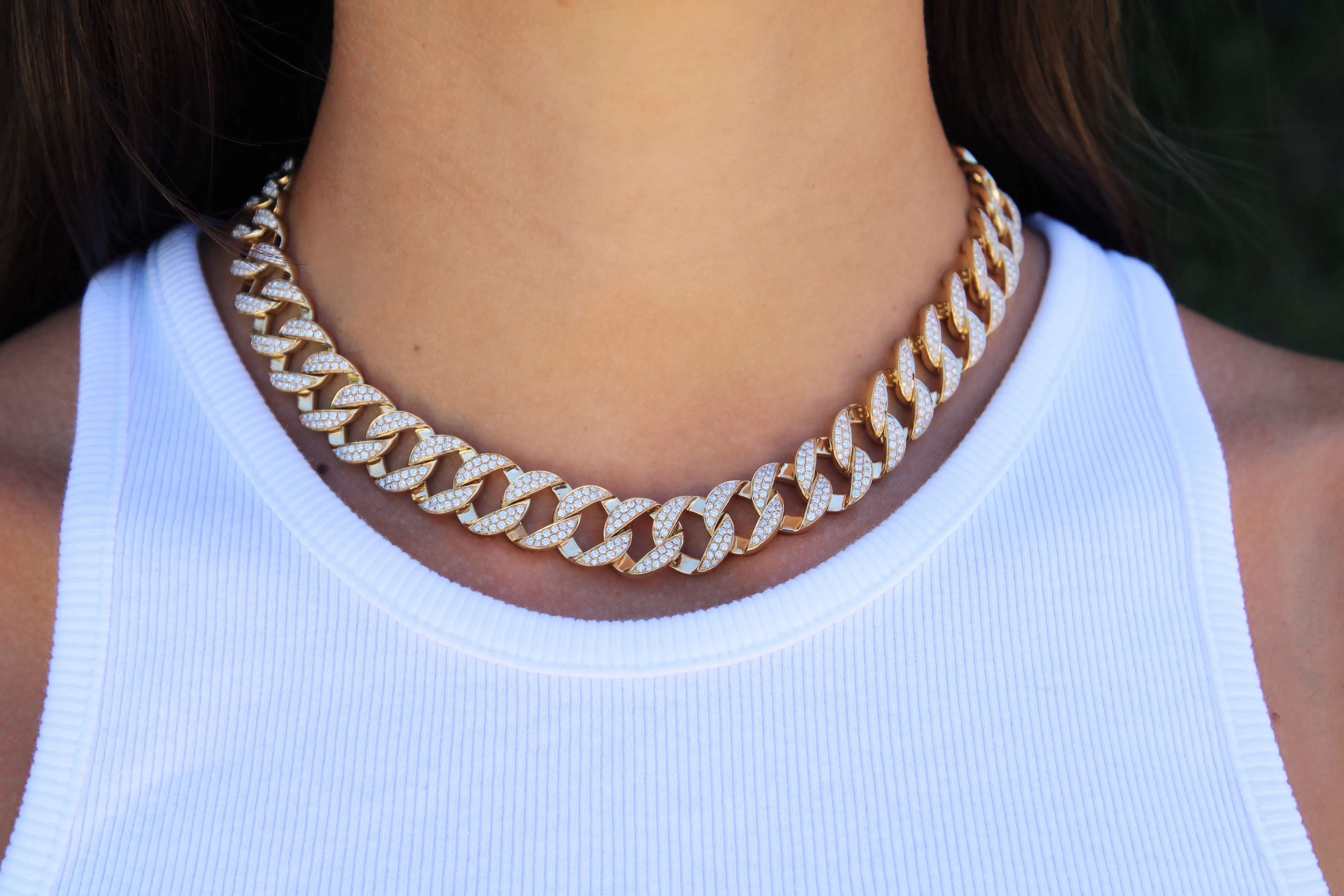 HEMINGWAY DIAMOND CHAIN LINK CHOKER