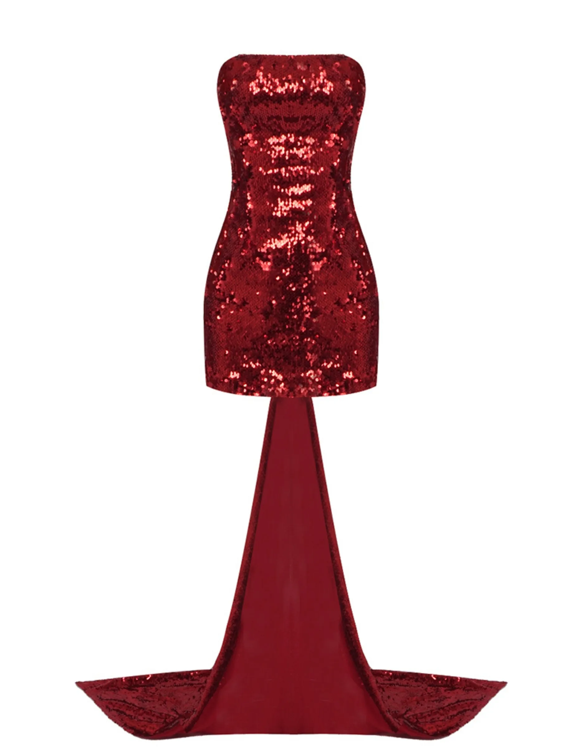 Josselin Sequin Dress with Tail