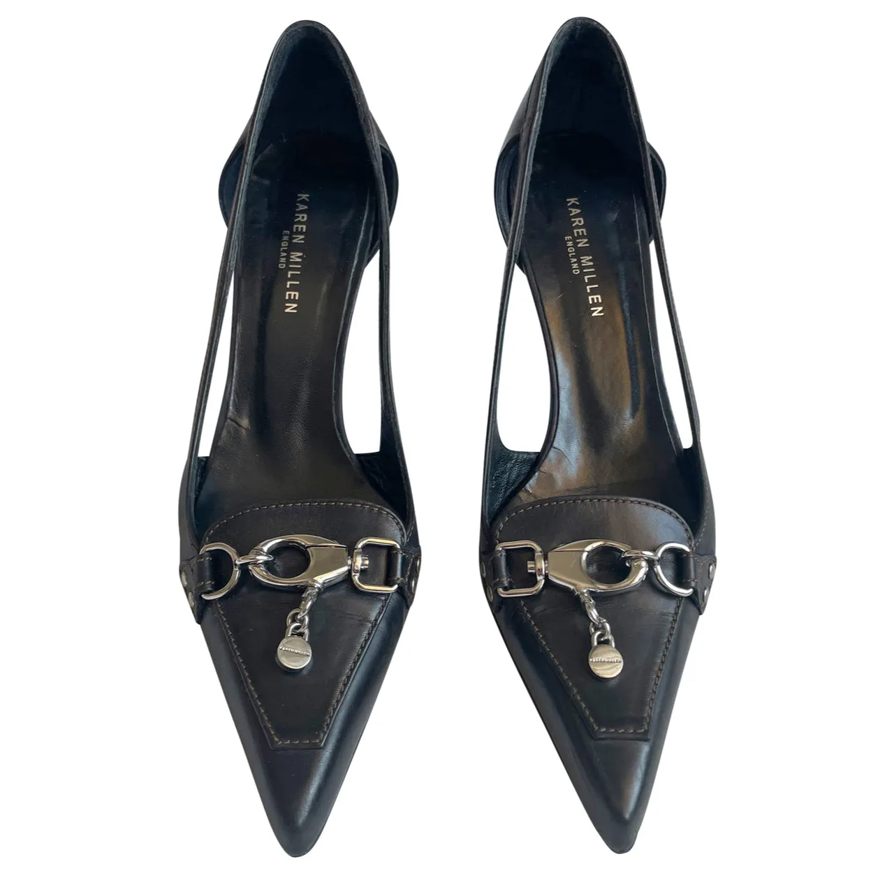 Karen Millen Black Pointed Heels