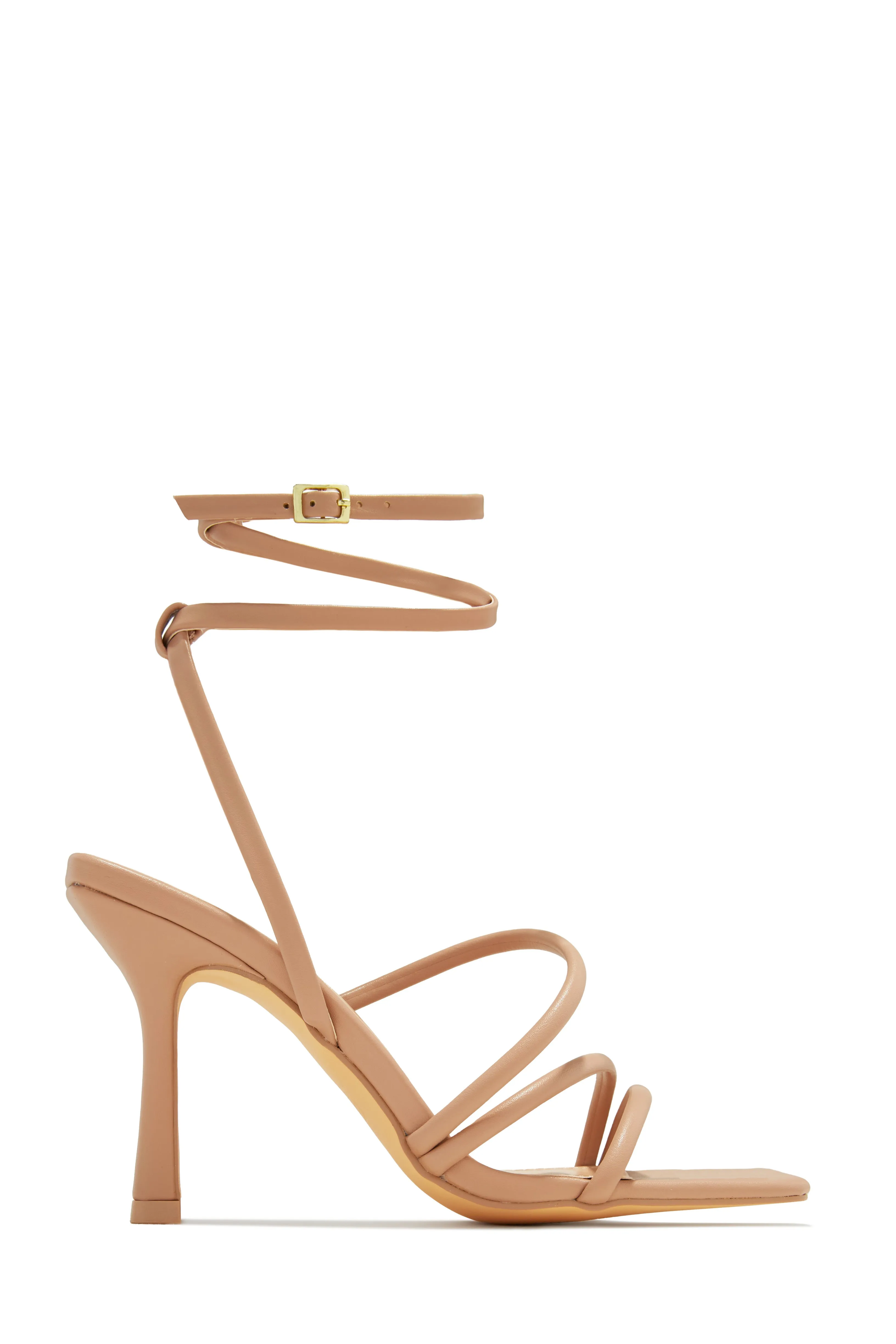 Katti Strappy Mid Heels - Nude