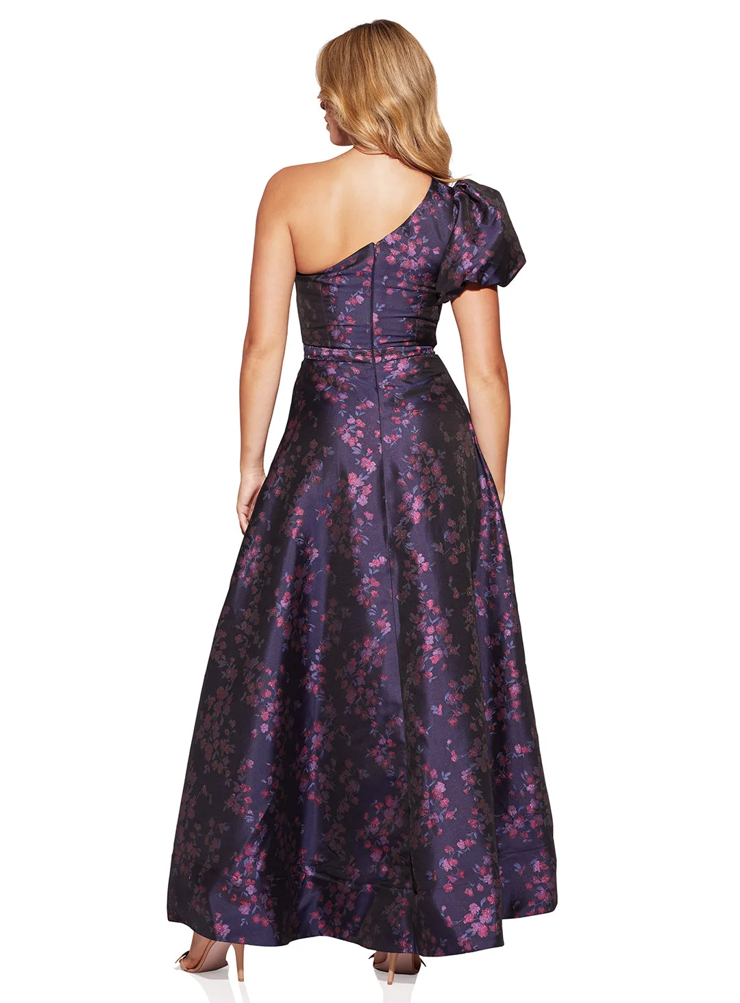 Kylee One Shoulder Brocade Dress