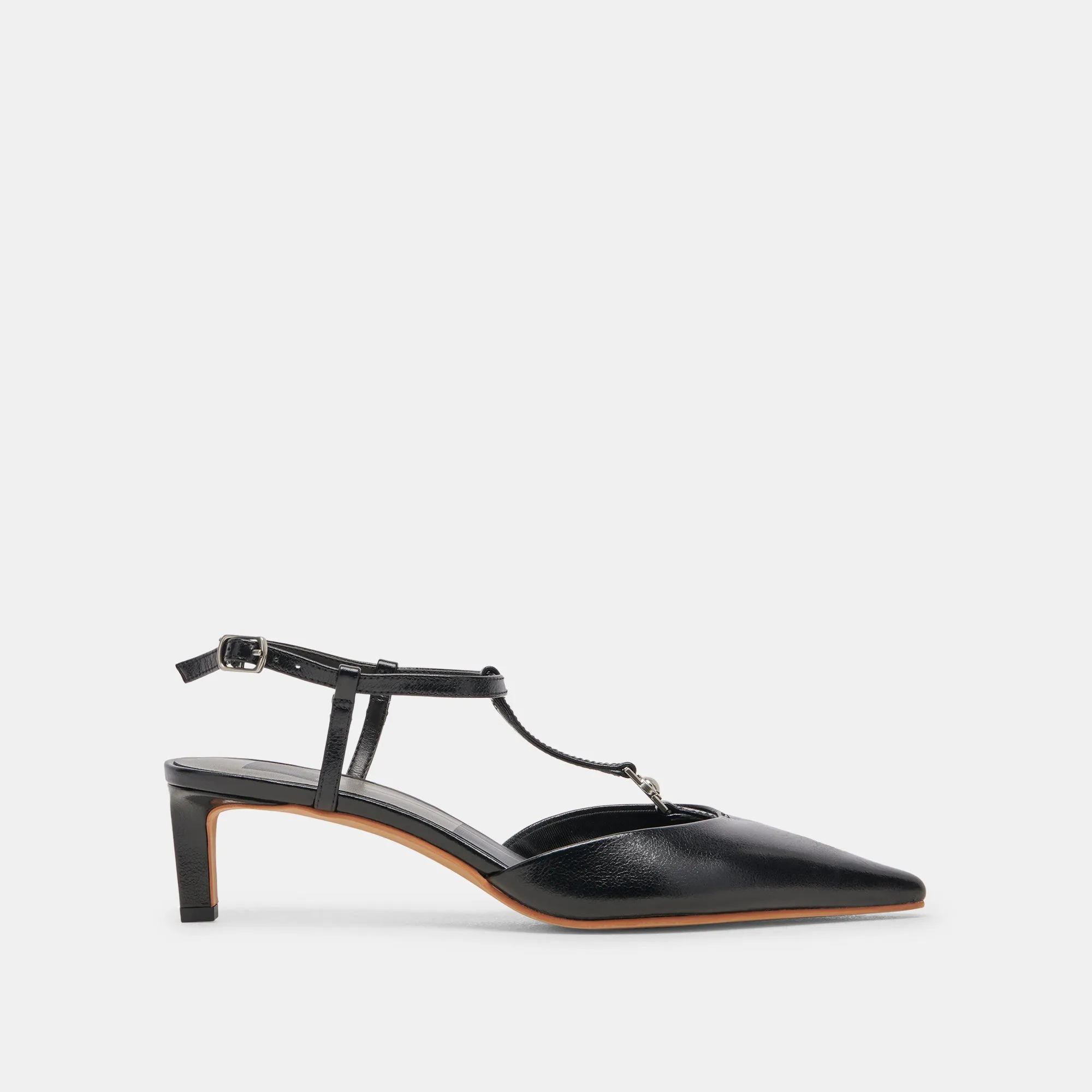 LAVON HEELS BLACK LEATHER