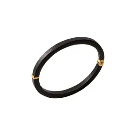 Logan James Designs Classic Steel & Gold Bangle Bracelet