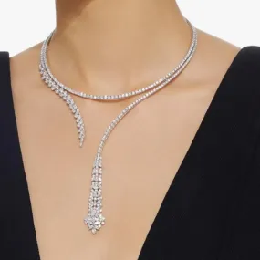 Luxury Zircon Pendant Choker Jewelry Clavicle Chain for Women