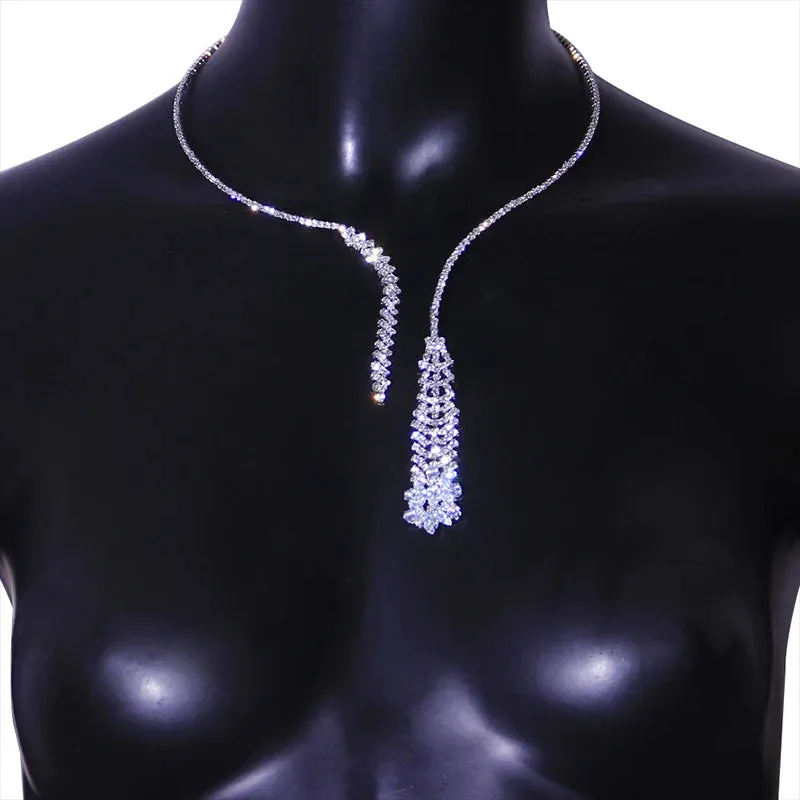 Luxury Zircon Pendant Choker Jewelry Clavicle Chain for Women