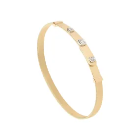 Marco Bicego Gold Coil and Diamond Bangle Bracelet