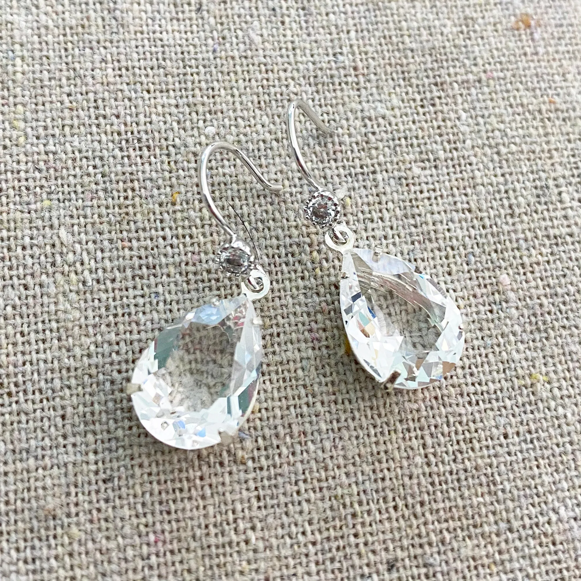 Medium Pear Fancy Drop Earrings