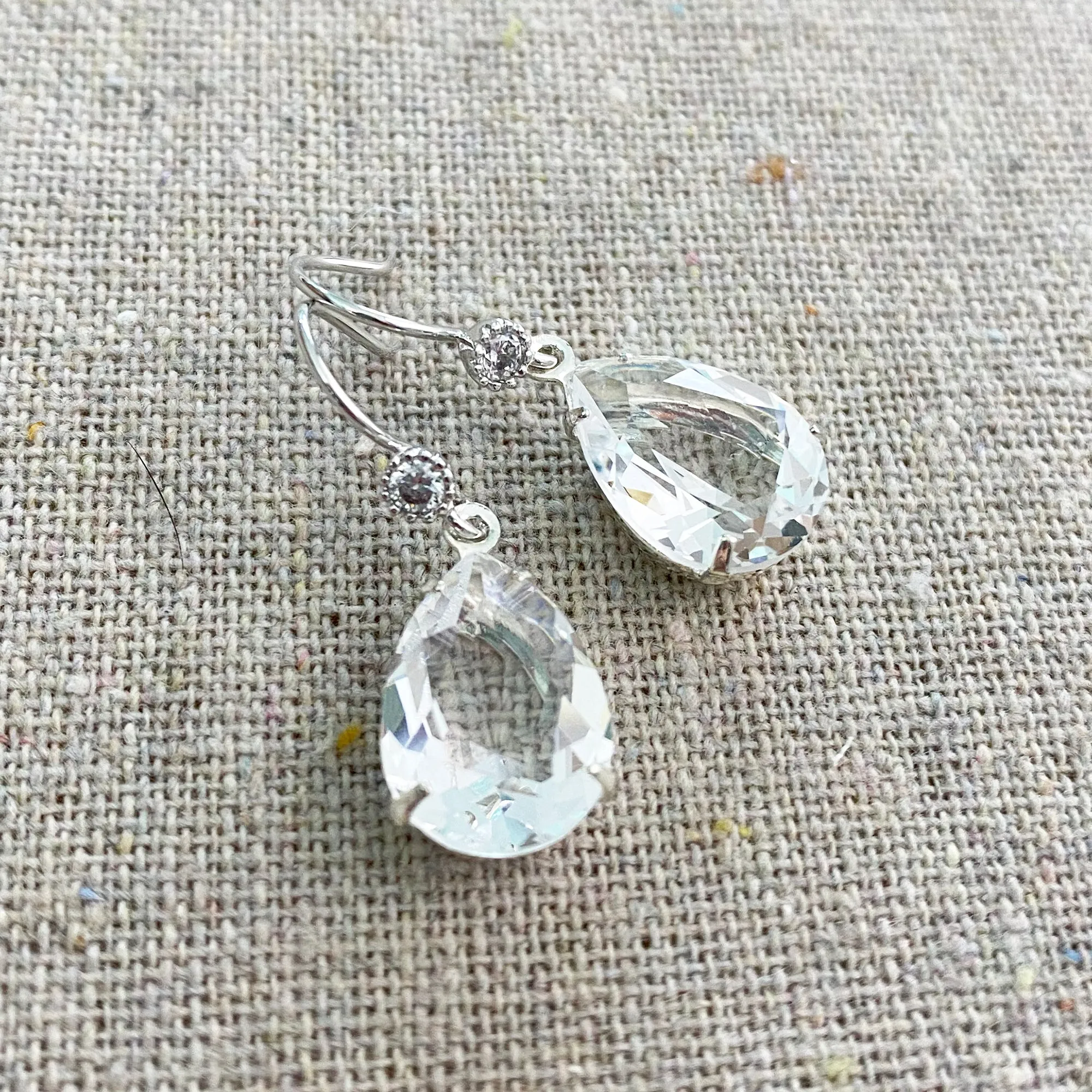 Medium Pear Fancy Drop Earrings