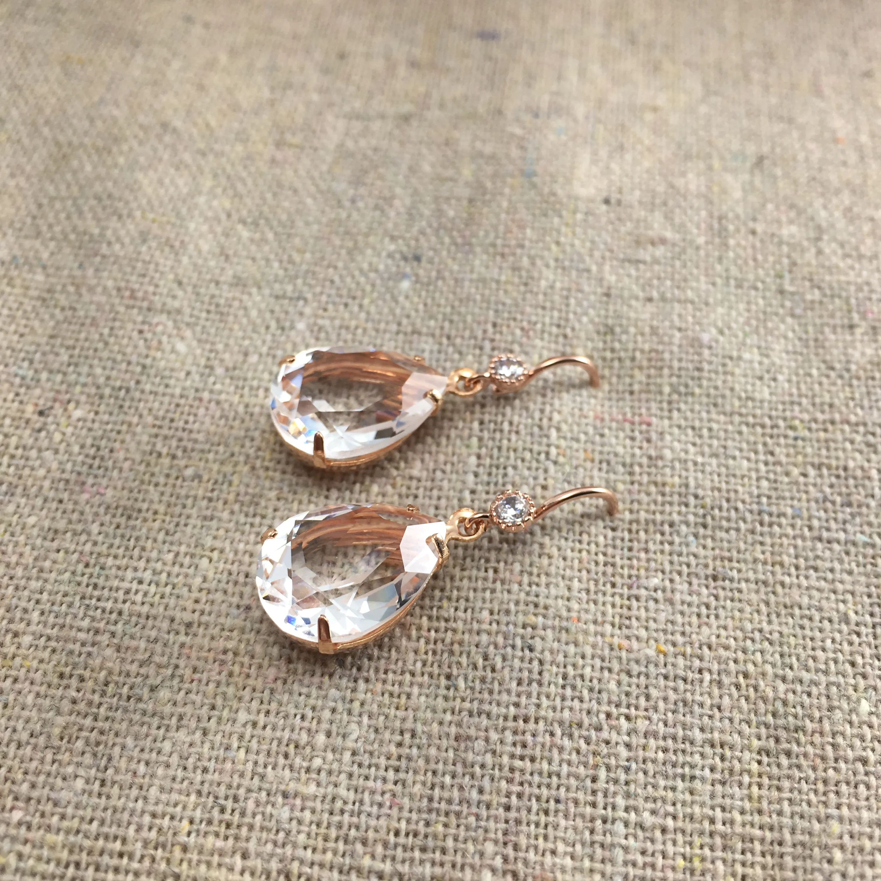 Medium Pear Fancy Drop Earrings