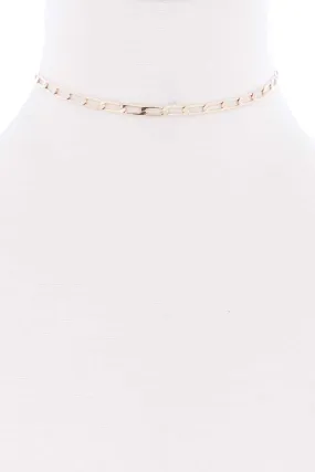 Metal Chain Link Choker Necklace