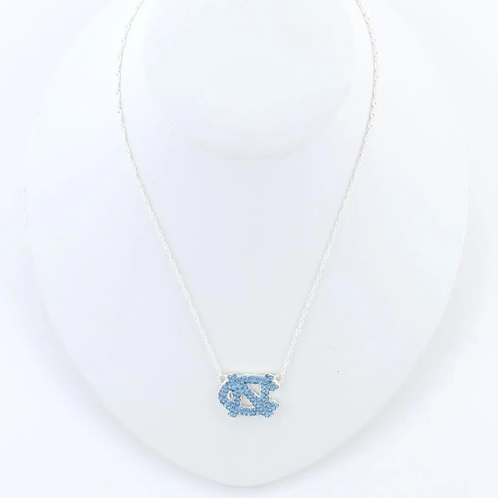 North Carolina Tar Heels Crystal Logo Necklace