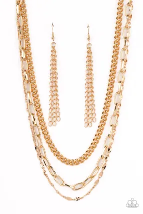 PAPARAZZI Galvanized Grit - Gold NECKLACES