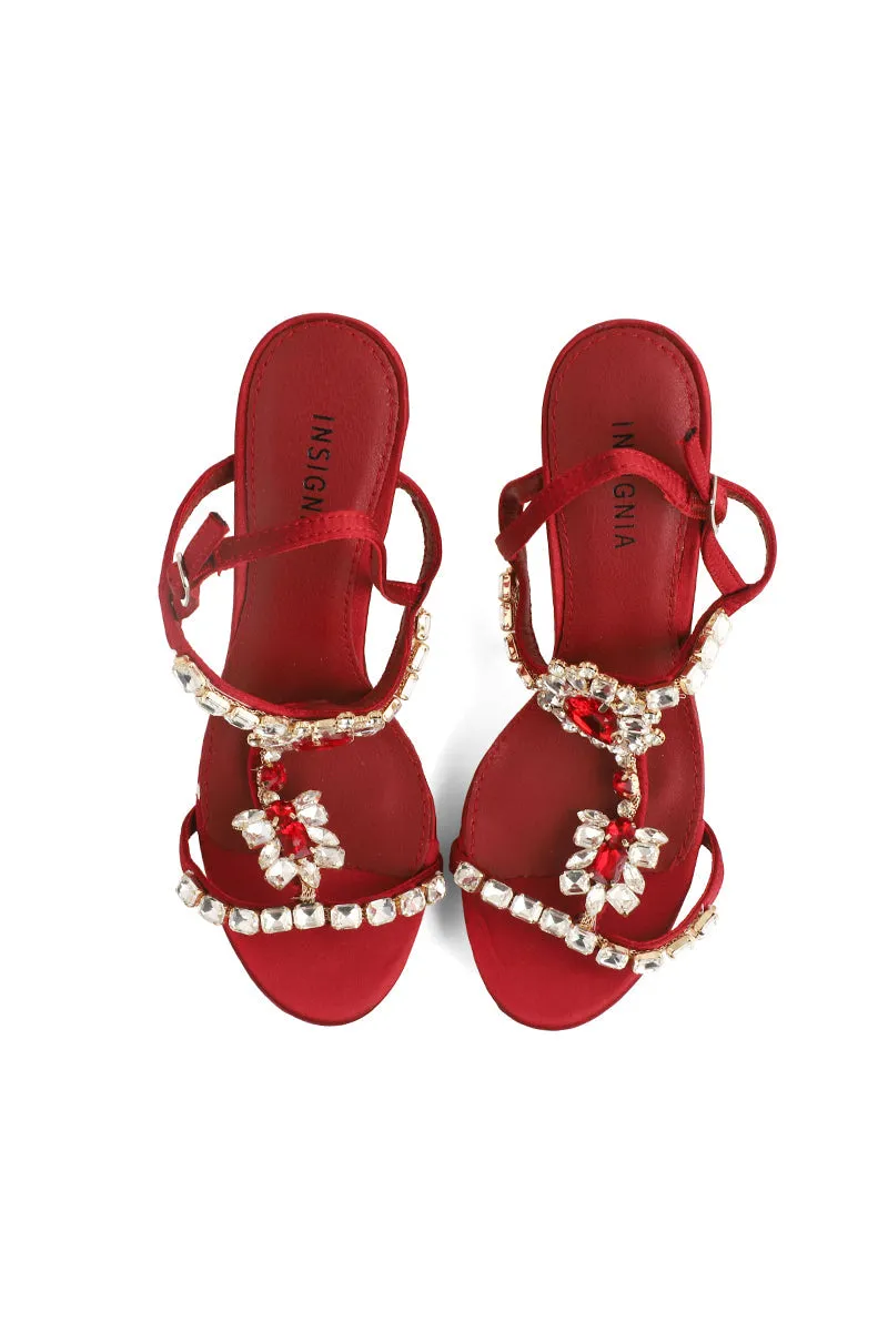 Party Wear Sandal I23663-Maroon