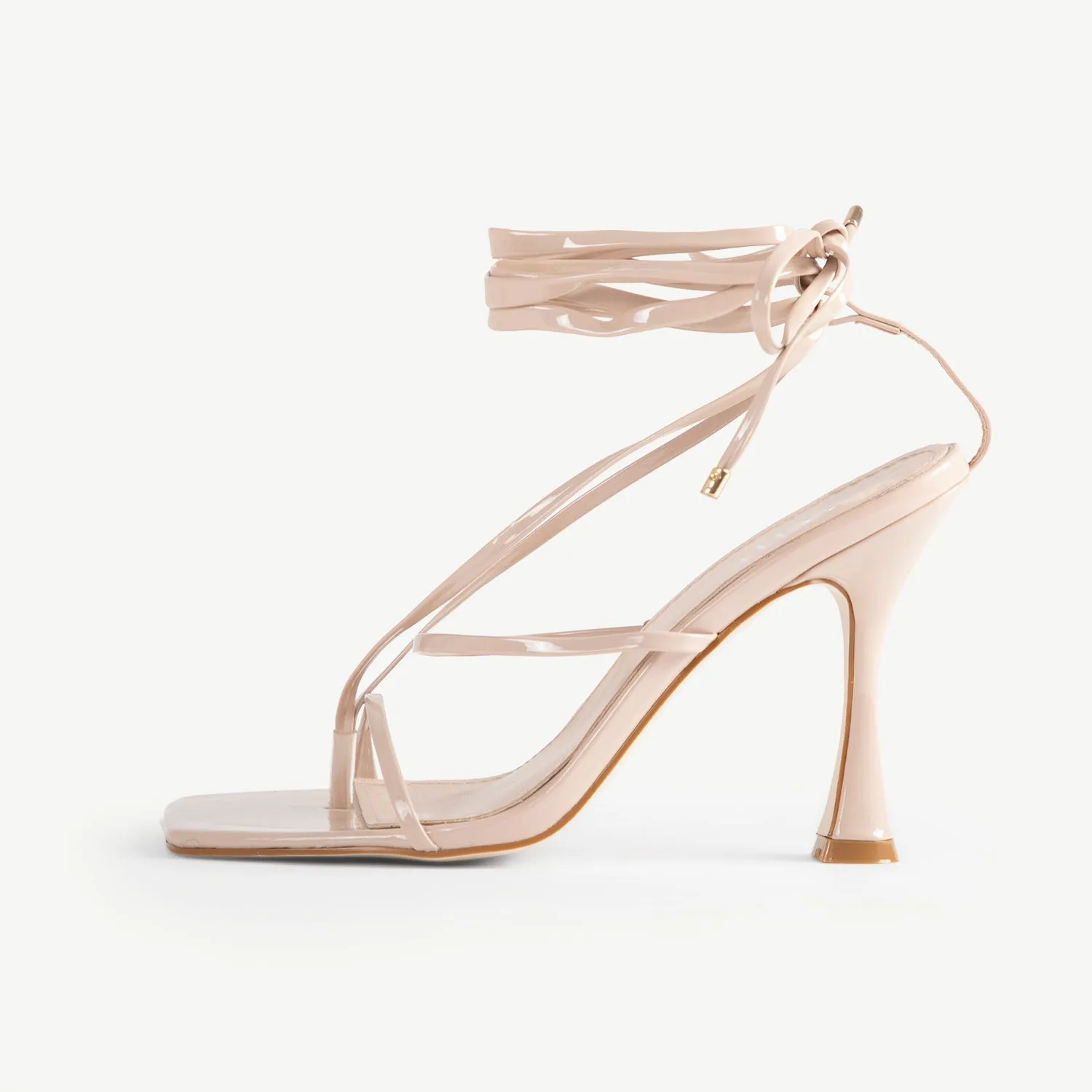 RAID Luisa Strappy Heeled Sandal In Nude