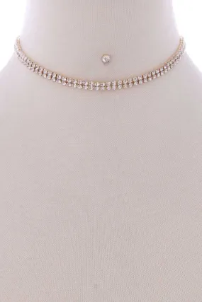 Rhinestone Choker Necklace