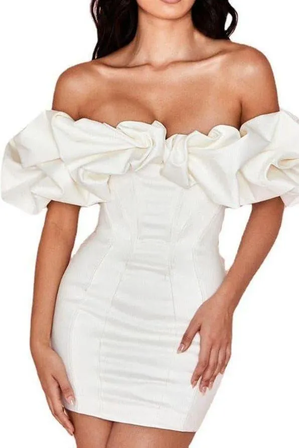 Ruffled one-shoulder dress