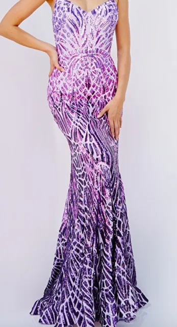 Sequin Fitted Sleeveless Gown by Jovani 06450