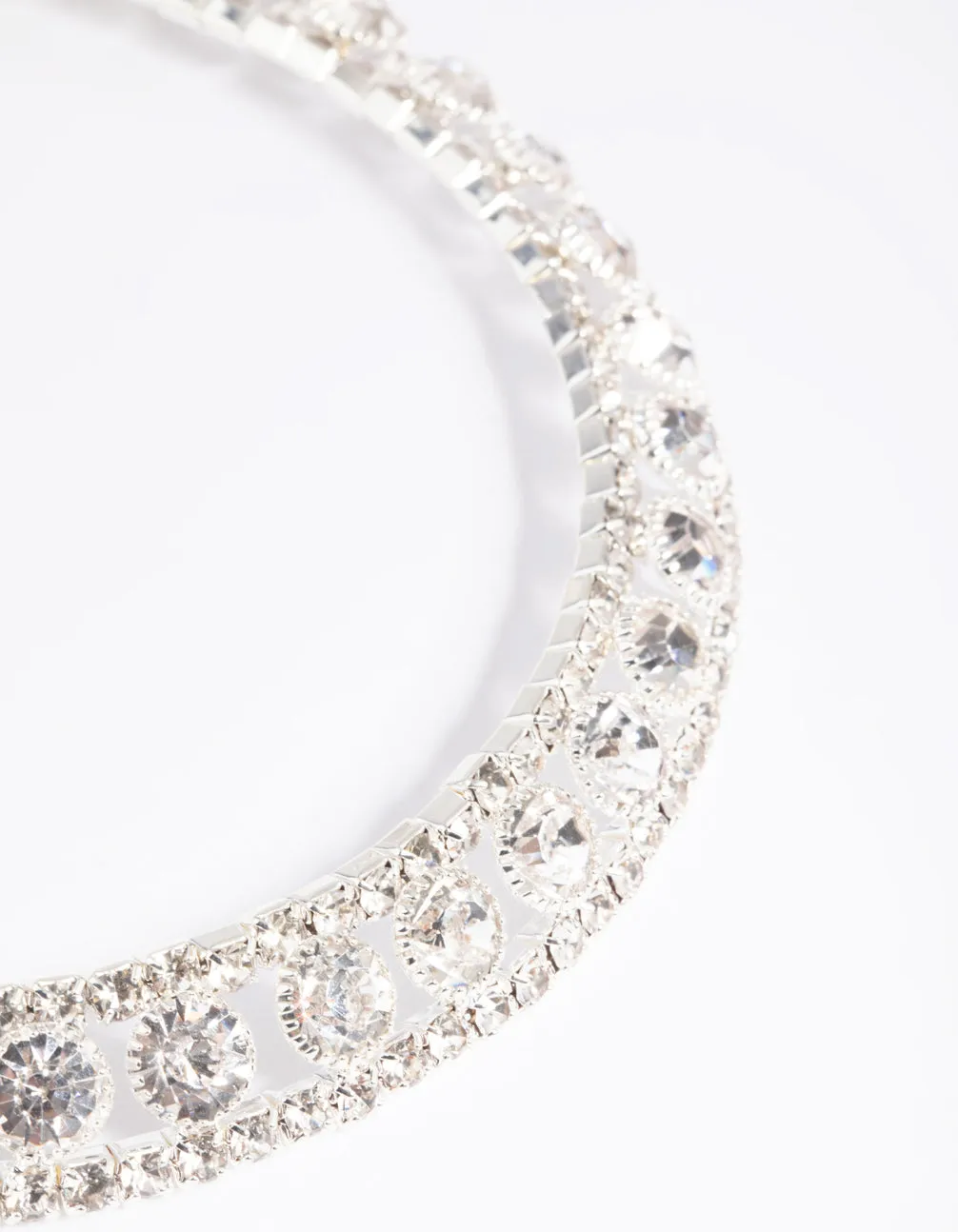 Silver Diamante Collar Choker