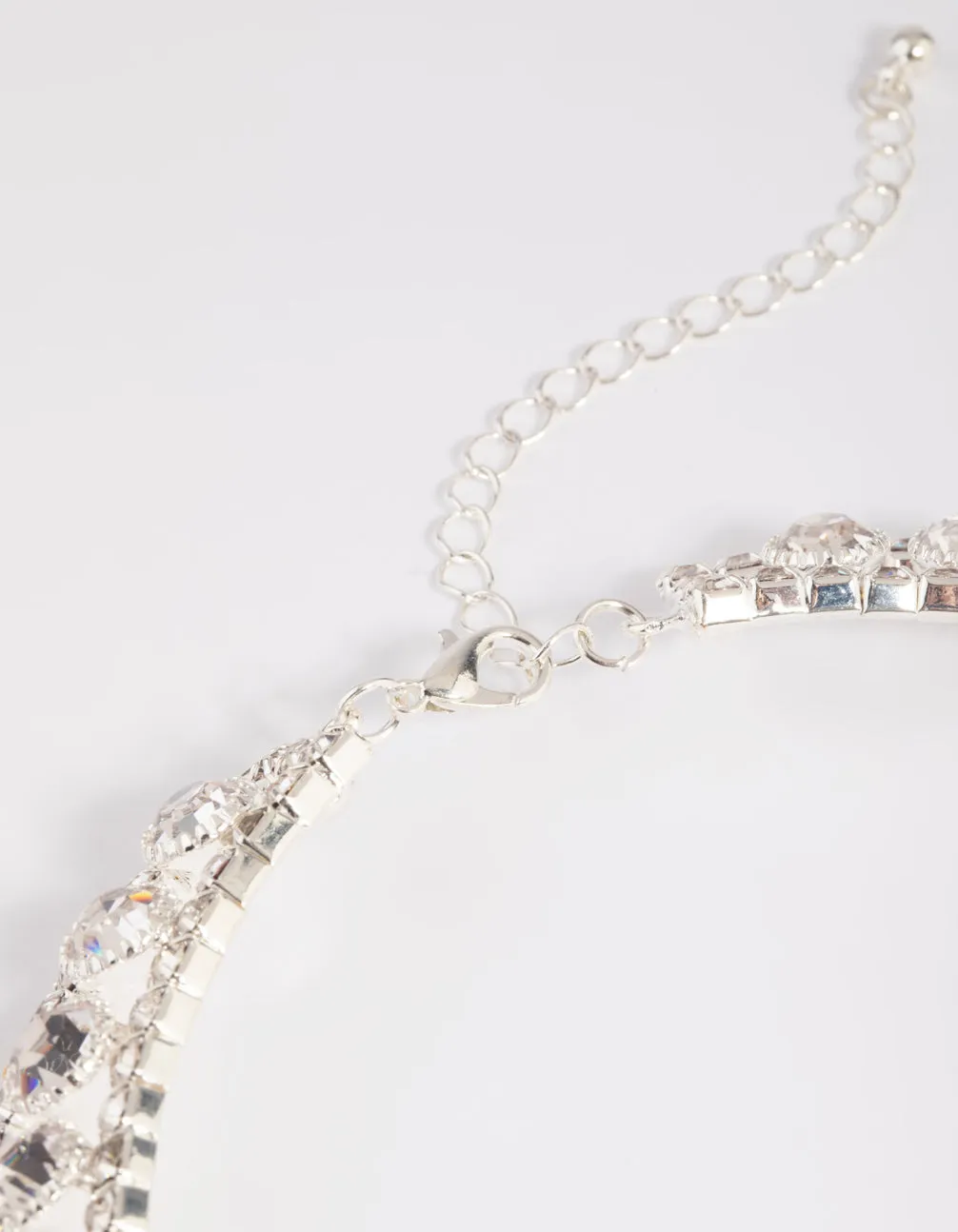 Silver Diamante Collar Choker