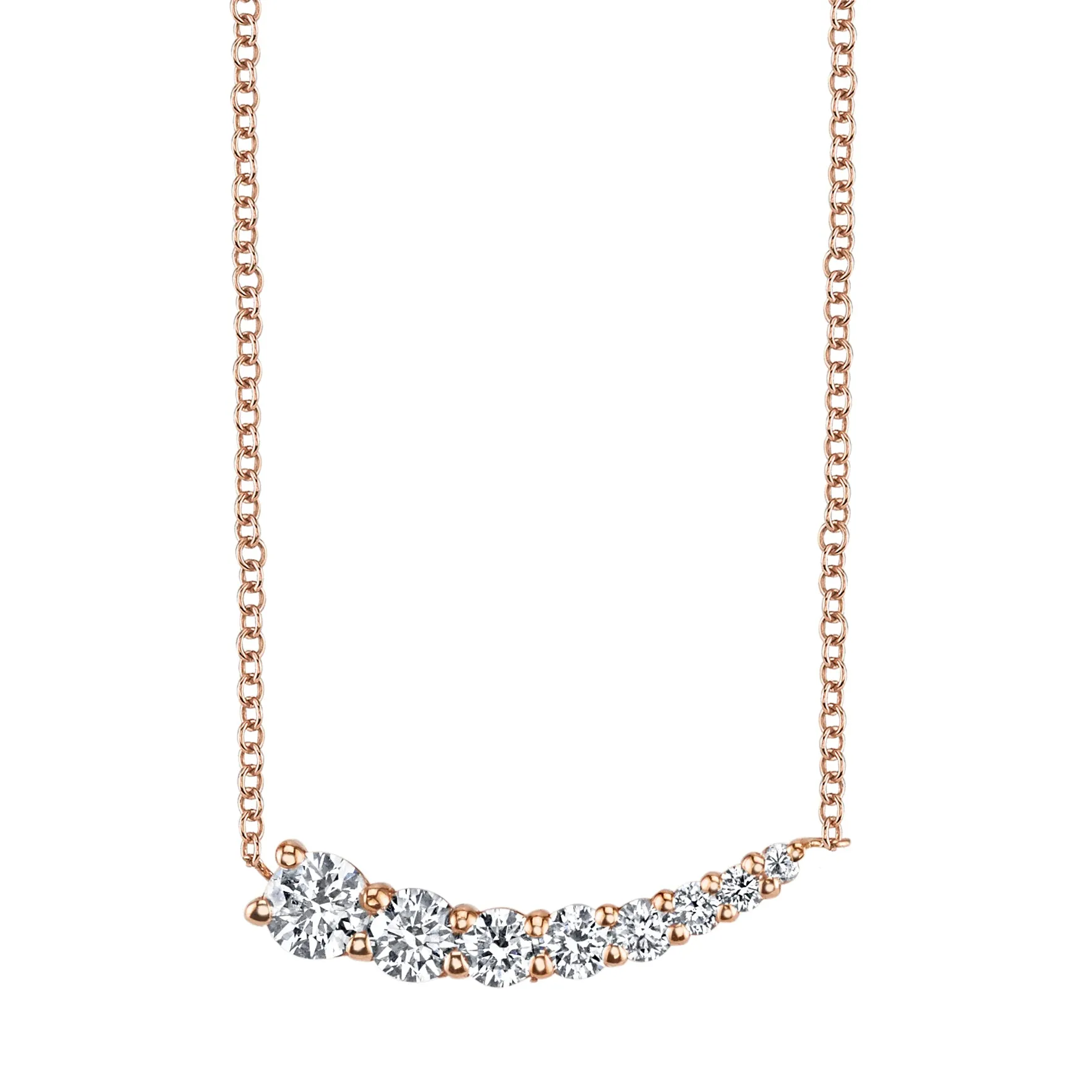 SMALL GRADUATED DIAMOND NECKLACE