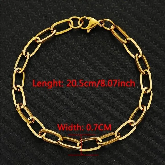 Stainless Steel Square Link Chain Necklaces