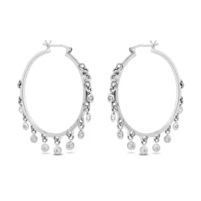 Sway Diamond Hoops (0.66 ct Diamonds) in White Gold