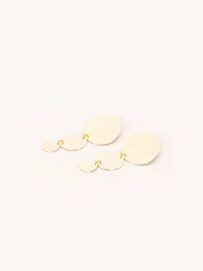 White Circular Earrings